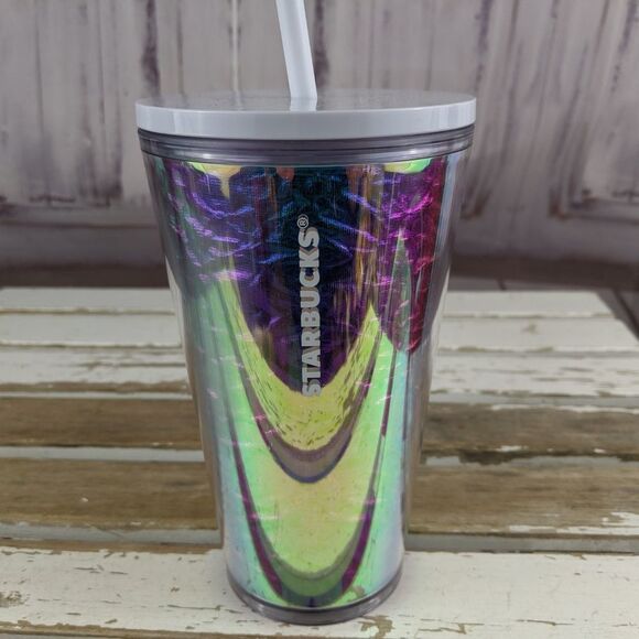 Starbucks iridescent cold rainbow tumblers large h